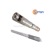 Plastic machine extruder conical double screw barrel